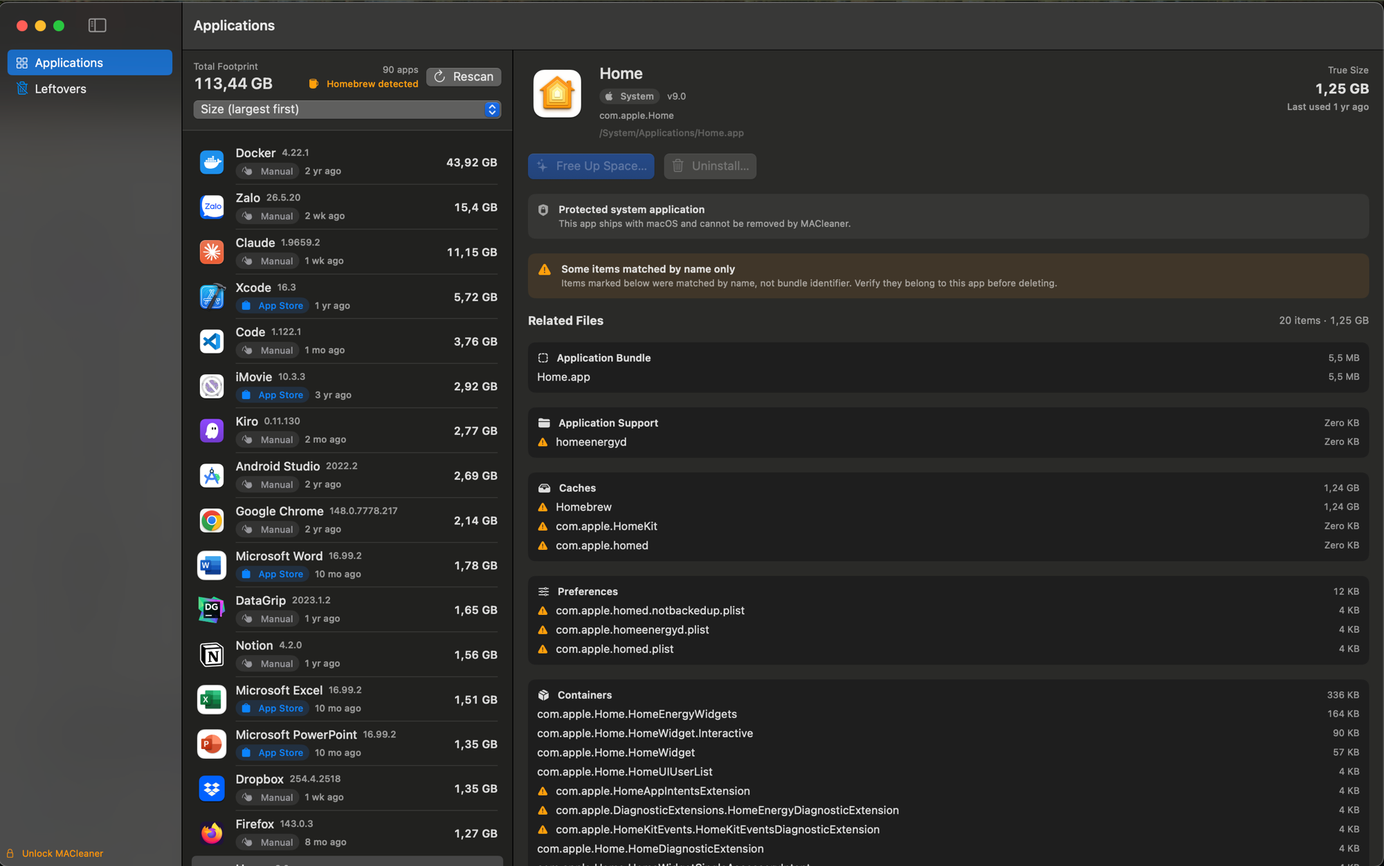 MACleaner screenshot 1