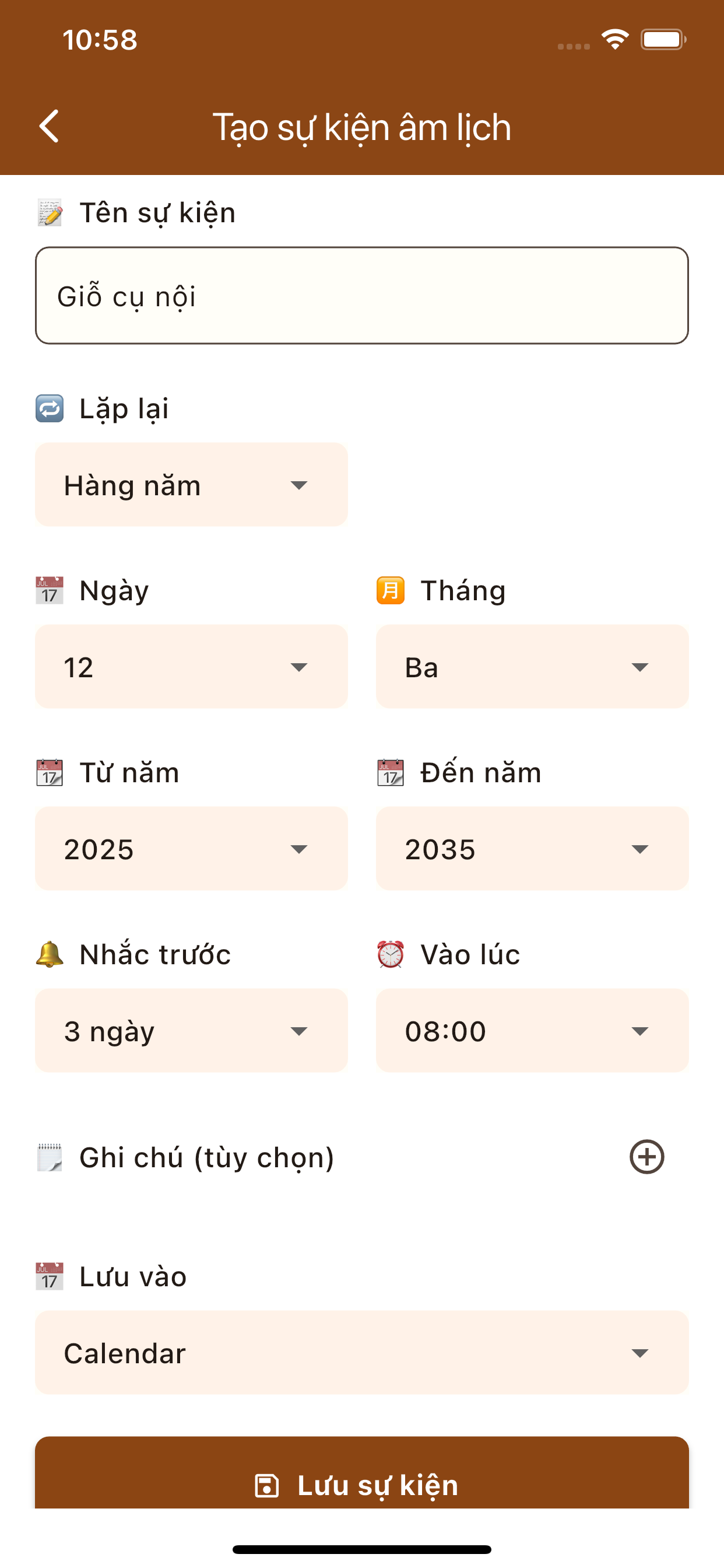 Nhắc Lịch Âm screenshot 2